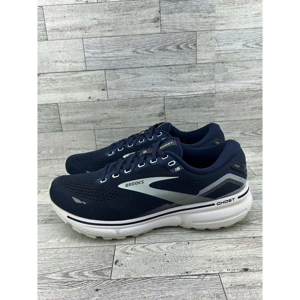 Brooks Ghost 15 Navy Blue Running Shoes Women Sz 8 Medium 1203801B450